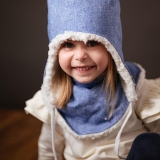 Zimný detský nákrčník jeans blue
