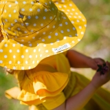 Detský klobúk yellow dots