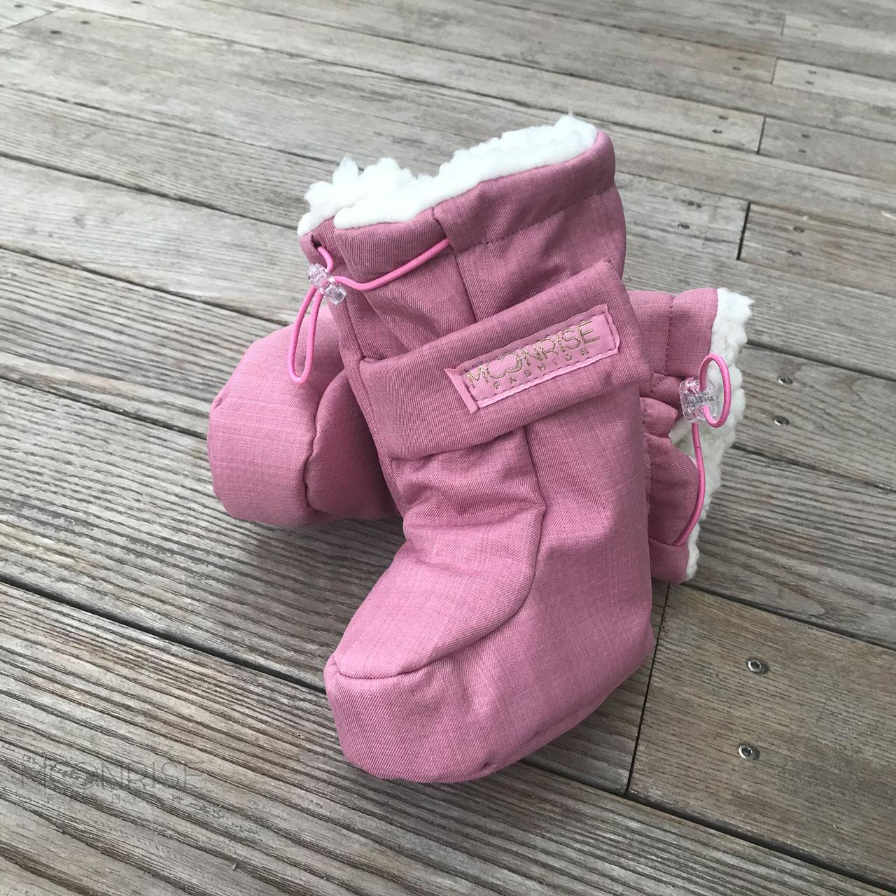 Detské softshell topánočky - pink - 3