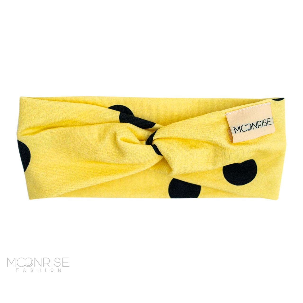 Čelenka YELLOW/BLACK DOTS - uni