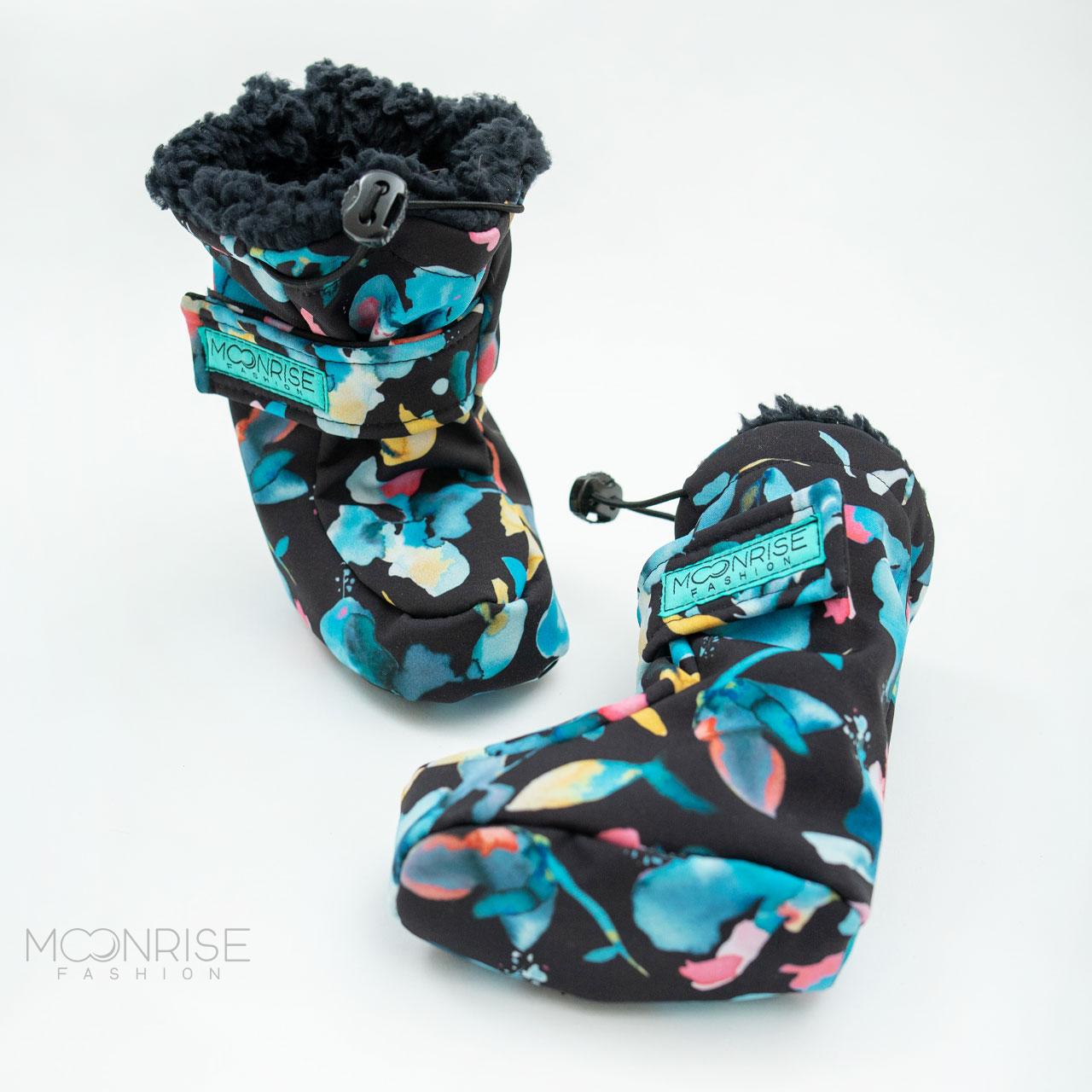 Detské softshell topánočky - watercolor