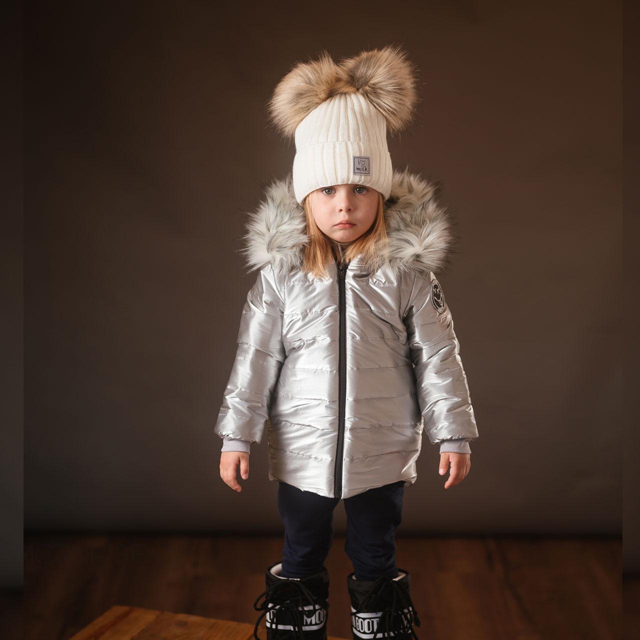 Detská zimná bunda - silver