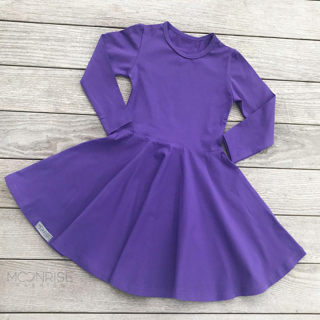 Dámske šaty - purple organic dlhý rukáv