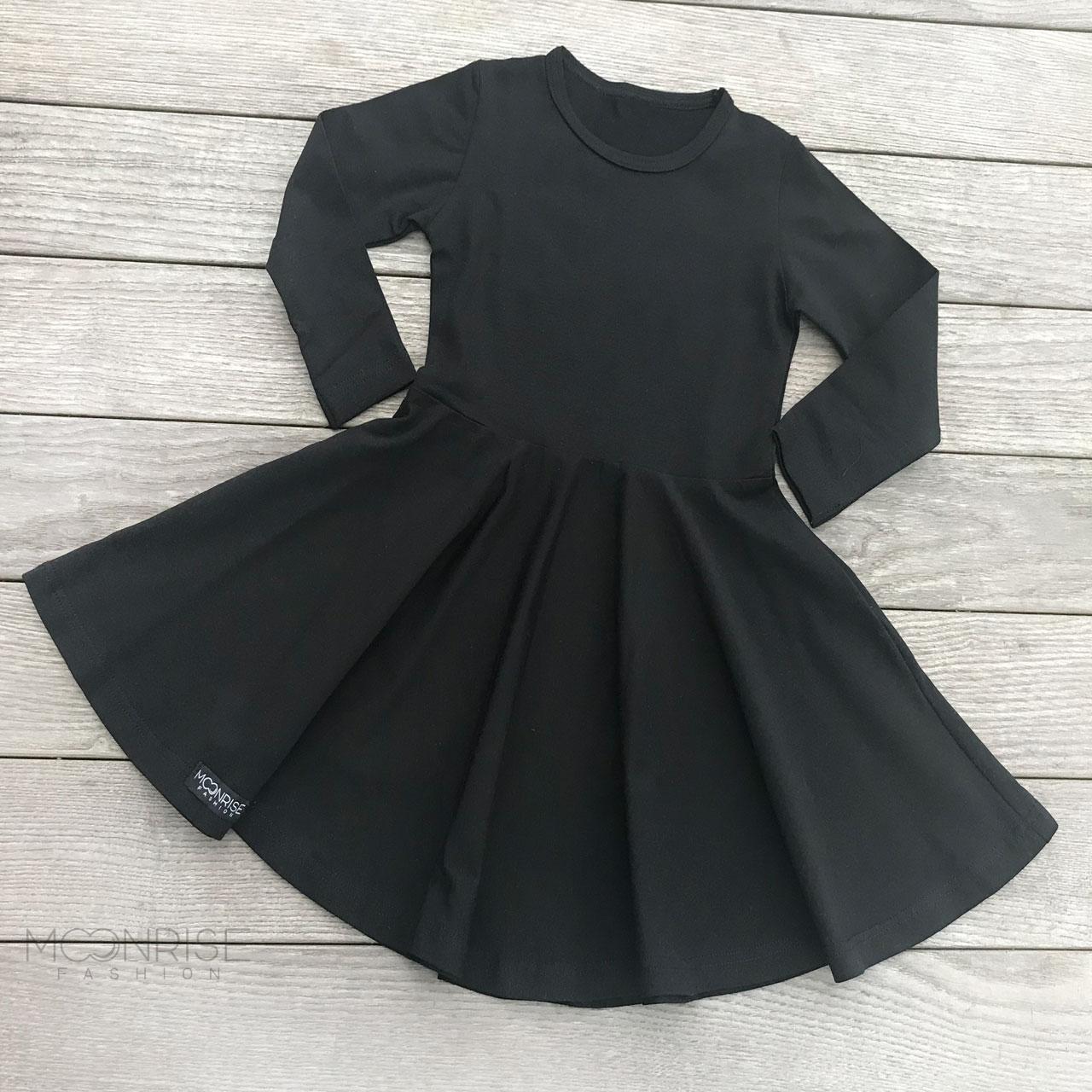 Dámske šaty - black organic dlhý rukáv