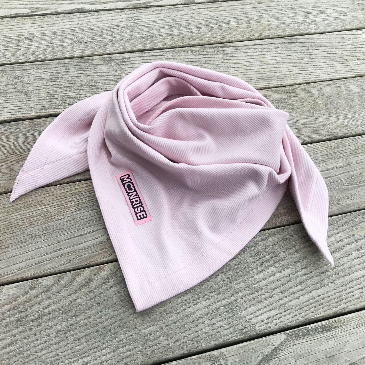 Rebrovaná organic šatka - poudre pink