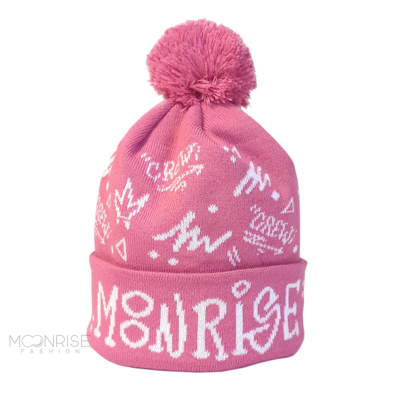 Zimná pletená čiapka Moonrise street crew pink