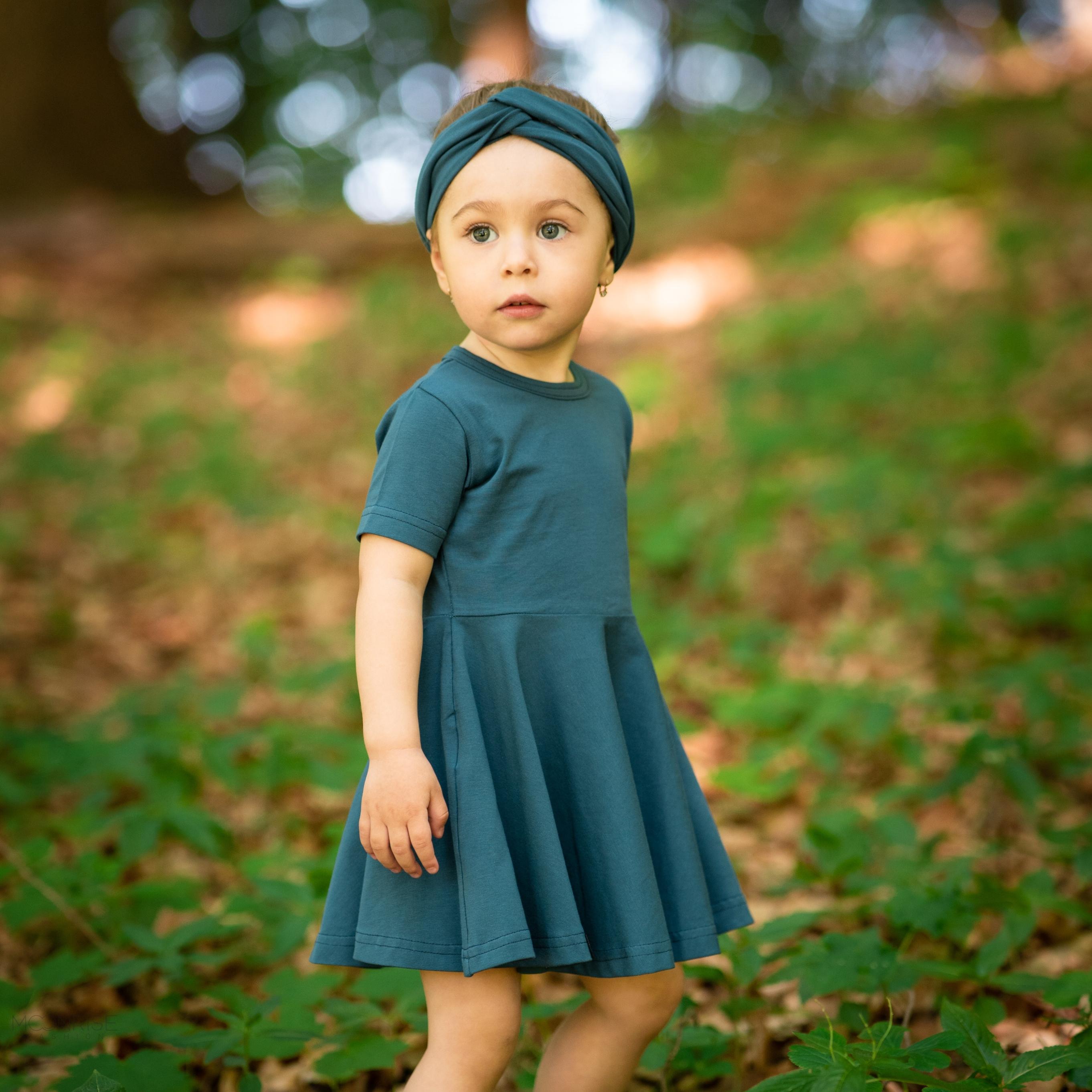 Šaty blues organic krátky rukáv