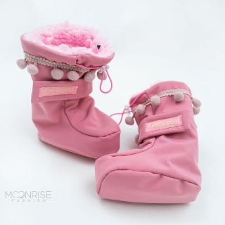 Detské softshell topánočky - pink bubbles
