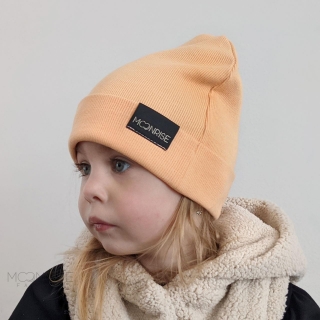 Detská čiapka rebrovaná - apricot