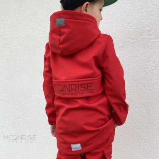 Detská softshell bunda - look up at the stars red