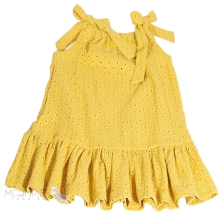 Mušelínové šaty - yellow flowers