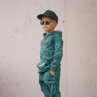 Detská mikina - smiley petrol
