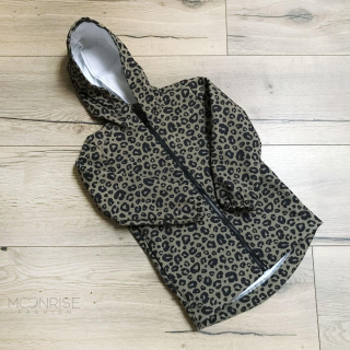 Detská softshell bunda - leopard khaki