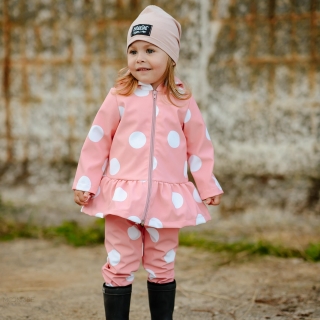 Detská softshell bunda - BUBBLES PINK